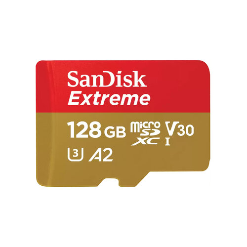 MEMORIA SANDISK MICROSD EXTREME 128GB 190/90MB/SC10UHSU3V30A2