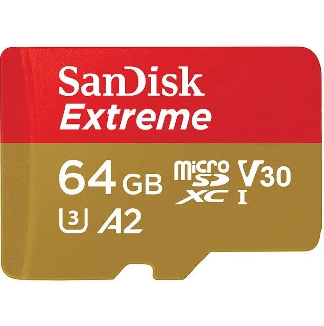 Sandisk microSDXC SanDisk Extreme - 64GB - Class 10/UHS-I (U3) - V30 - 160MB/s Leer - 60MB/s Escribir