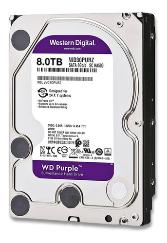 DISCO DURO PURPLE WD SATA 8 TERAS