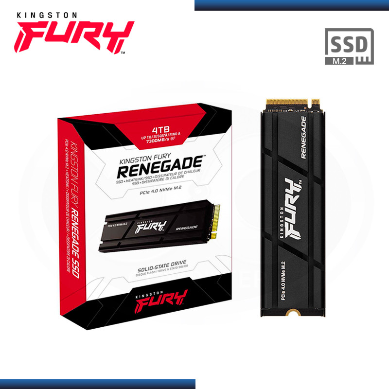 SSD KT FURY R. 4TB NVME W/HTSK