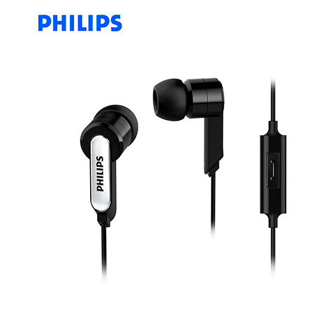 AUDIFONO C/MICROF. PHILIPS IN-EAR SHE1405BK 3.5MM BLACK*