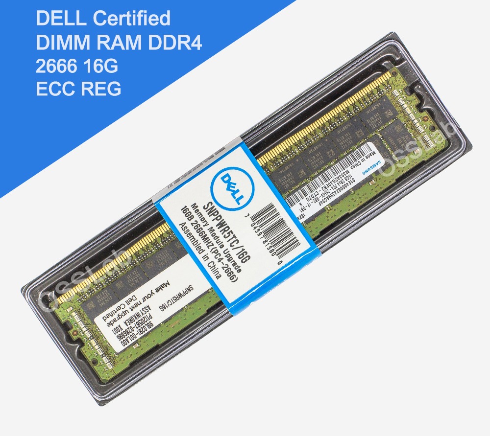 Memoria Dell 16gb, Ddr4, 2666 Rdimm | SNPPWR5TC/16G AA940922