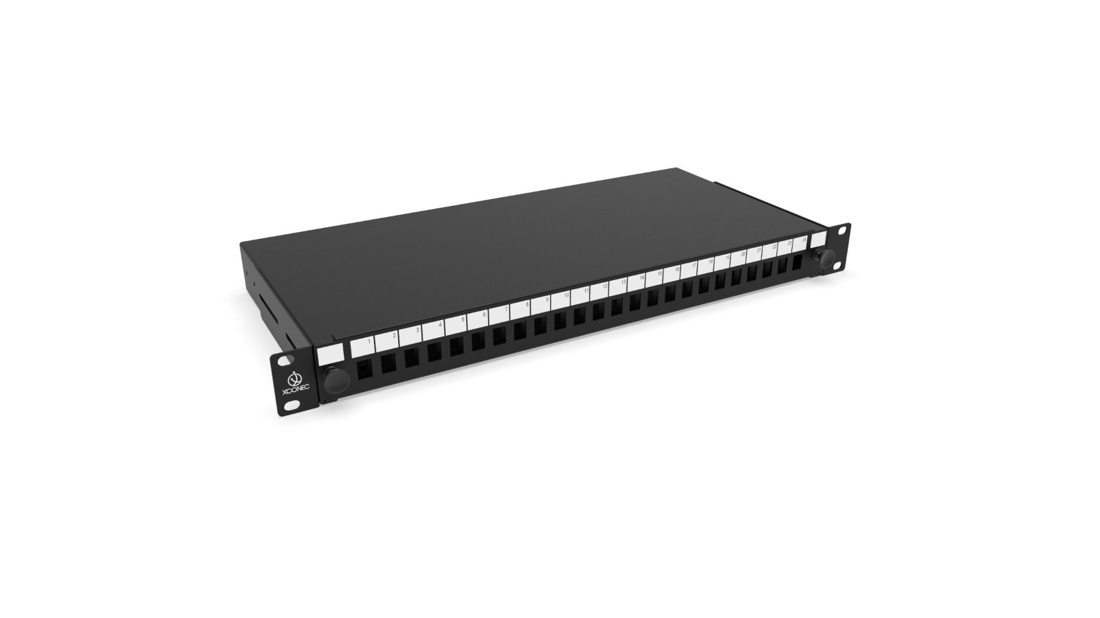 BANDEJA DE FIBRA OPTICA 1 RU DESLIZABLE DE 24 PUERTOS SC DUPLEX / LC QUAD - NEXCONEC