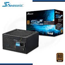 FUENTE DE PODER SEASONIC 650W ATX, BRONZE 80 PLUS, S12III NO MODULAR, COLOR NEGRO (SSR-650GB3)