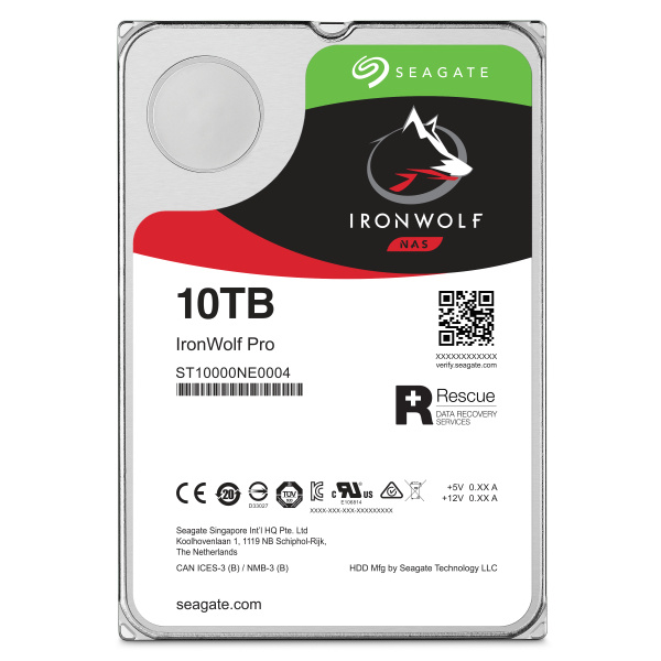 Disco Duro Interno Seagate IronWolf Pro 3.5\'\', 10TB, SATA, 6 Gbit/s, 7200RPM, 256MB Cache