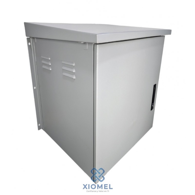 Gabinete de Pared para Exterior IP65 15RU Acero Laminado Gris Epoxico (FABRICACION 4 DIAS)