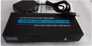SPLITTER 4 Puertos HDMI 1x4 Soporta 4K x 2K@30Hz,1080P@120Hz,and 1080P 3D@60Hz