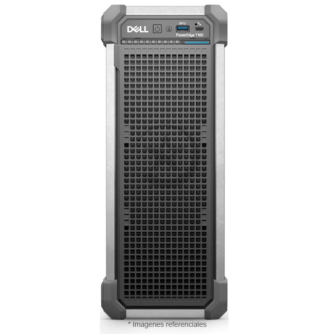 Servidor DELL PowerEdge T160 Torre (4.5U), Xeon E-2436G Hasta 5.0 GHz, RAM 16GB-ECC-DIMM, HDD 4TB 7.2K, Controlador HBA355i, PERC H355, PERC H755, 2x LAN 1GbE