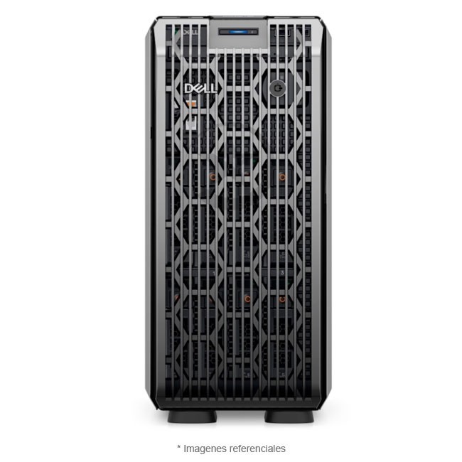 Servidor DELL PowerEdge T360 Torre, Intel Xeon E-2468 2.6 GHz, RAM 64GB-UDIMM, SSD 480GB + HDD 2TB 7.2K, Controlador RAID H755, Fuente redundante (1+1), iDRAC 16G, 2x LAN 1GbE