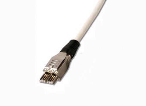 Patch Cord TERA 4 pares a RJ-45 Cat 6A S/FTP LSZH 2mts Blanco Capucha Negra - A PEDIDO 75 DIAS