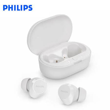 AUDIFONO C/MICROF. PHILIPS TRUE WIRELESS TAT1209WT BT 18H IPX4 USB-C TACTIL WHITE*