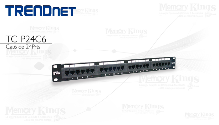 PATCH PANEL CAT-6 24-port TRENDNET TC-P24C6