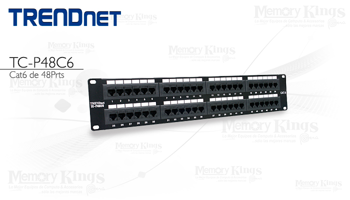 PATCH PANEL CAT-6 48-port TRENDNET TC-P48C6