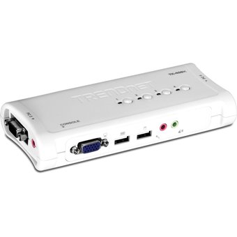 SWITCH KVM USB 4pt TRENDNET TK-409K C|Audio 4cable