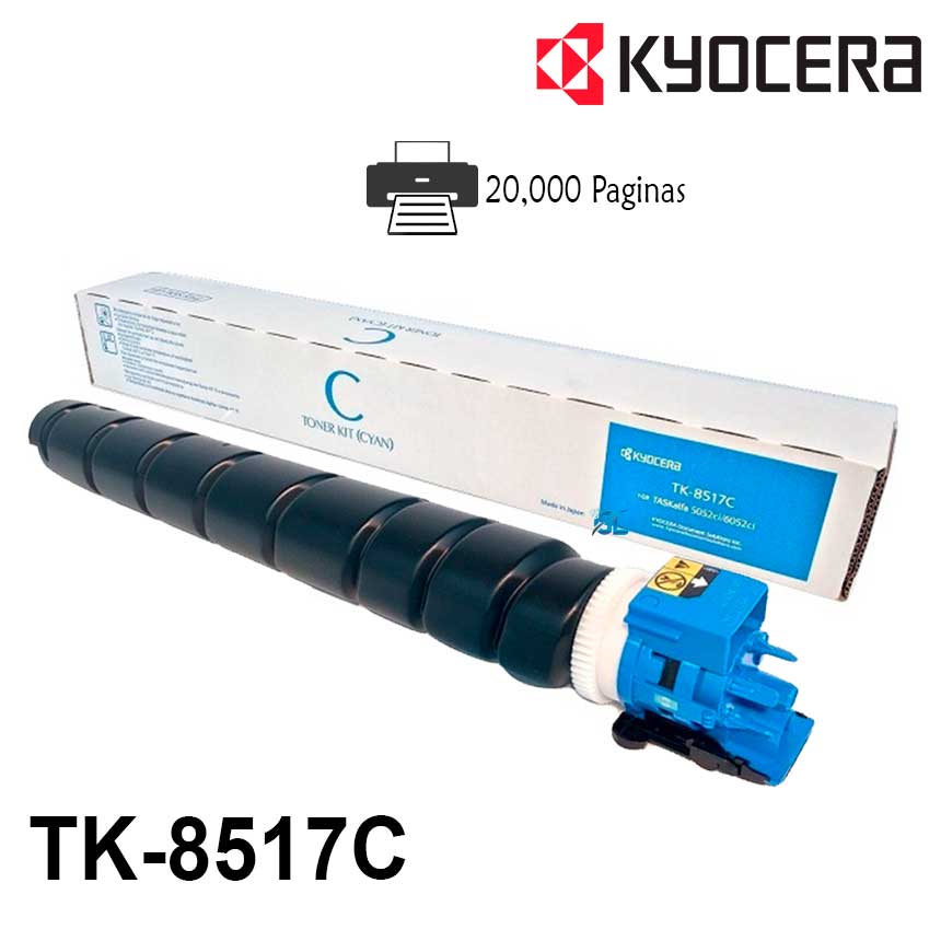 TONER KYOCERA TK-8517C CYAN TASKALFA (6052CI) 20KPG