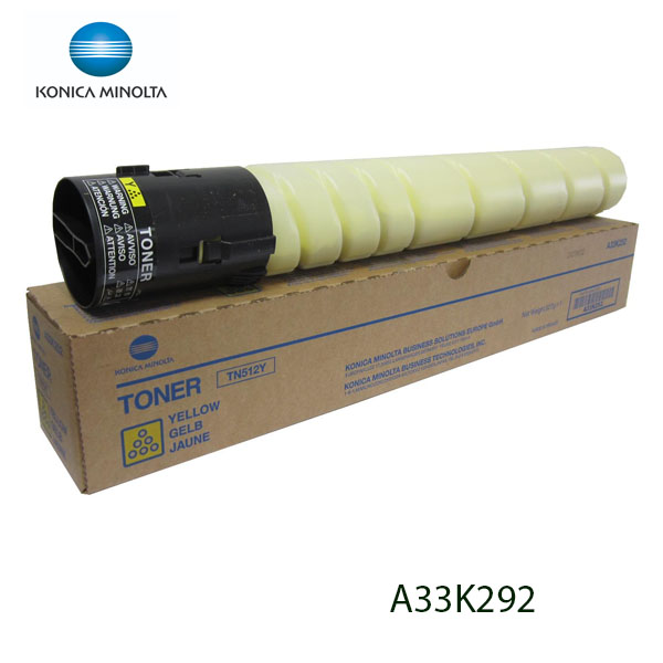 TONER MINOLTA TN-512Y A33K292 PARA BIZHUB C454, C454e COLOR: AMARILLO