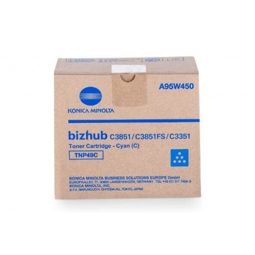 TONER ORIGINAL KONICA MINOLTA TNP-49C (CYAN) BIZHUB C-3851  - C3551 A95W490