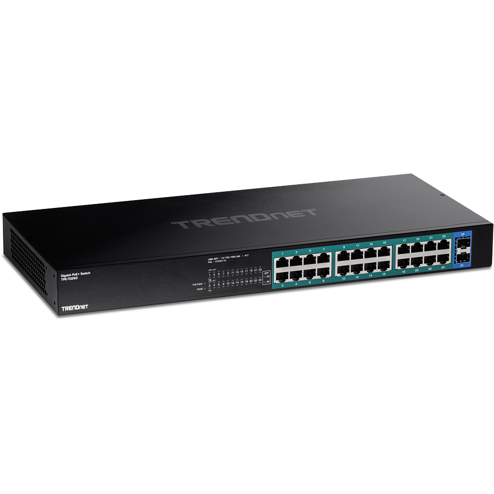 Switch Gigabit PoE +24 puertos (380W) +2 SFP - TPE-TG262