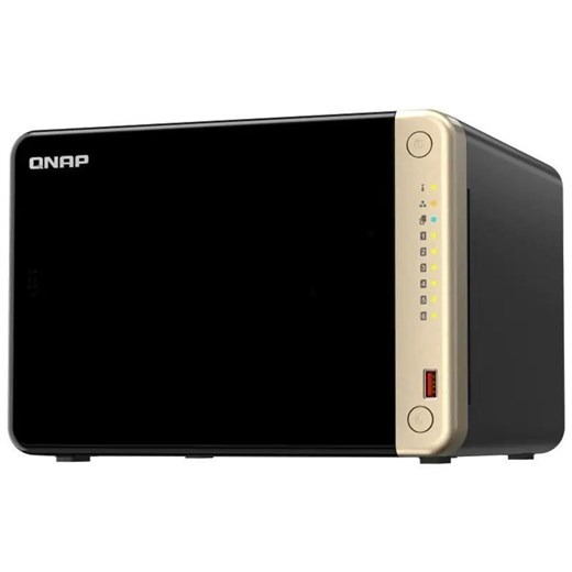 QNAP Turbo NAS TS-664-8G 6 x Total de compartimientos Sistema de almacenamiento SAN/NAS - 4GB Flash Memory Capacity Celeron N5095 Quad-core (4 Core) - 8GB RAM - DDR4 SDRAM Torre - 0 x HDD Instalado - Serie ATA/600 Controlador - Compatibilidad con RAID - 0