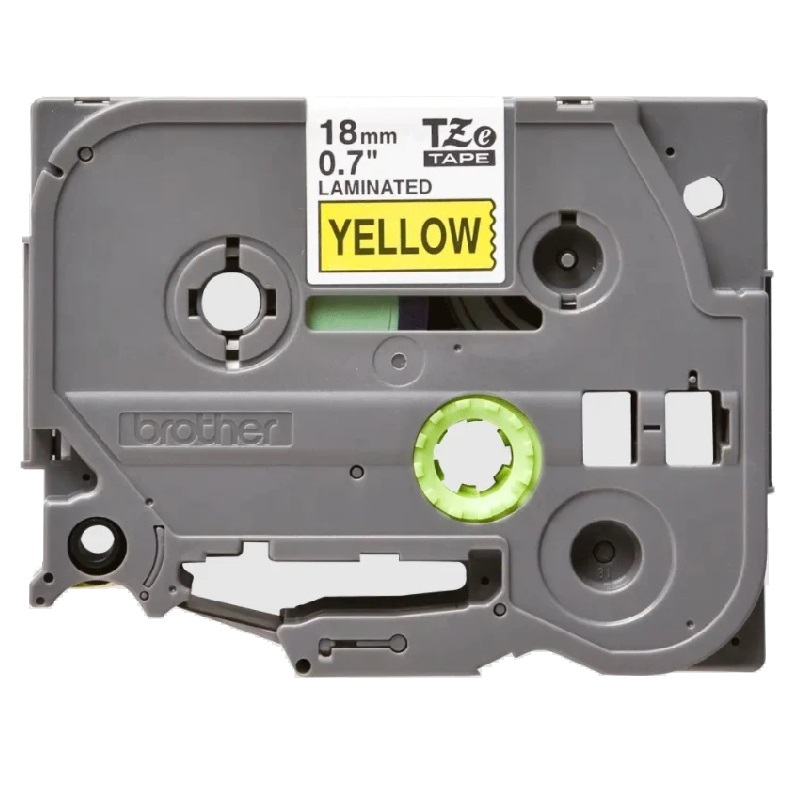 TZE-S641 - 18 mm Black/Yellow