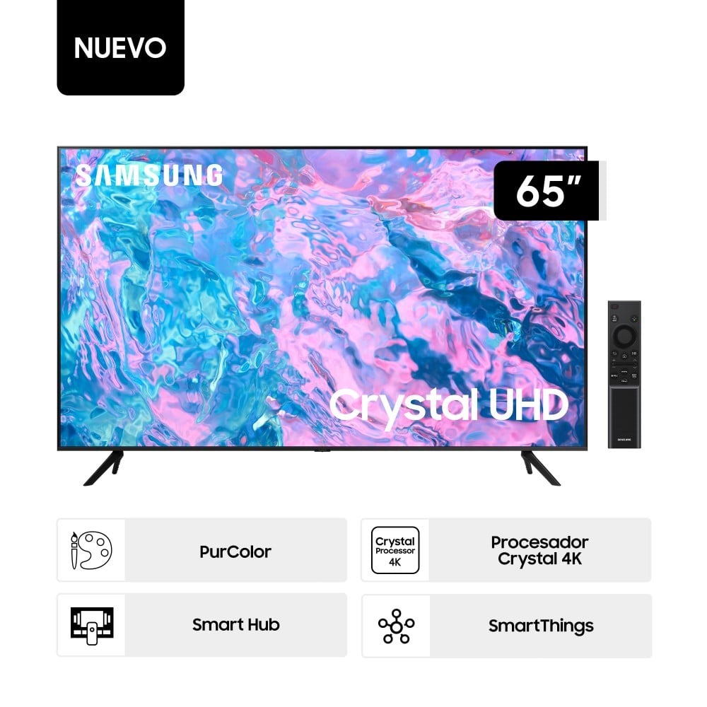 Televisor Samsung Smart Tv 65" Crystal Uhd 4k Un65cu7000gxpe (nuevo)
