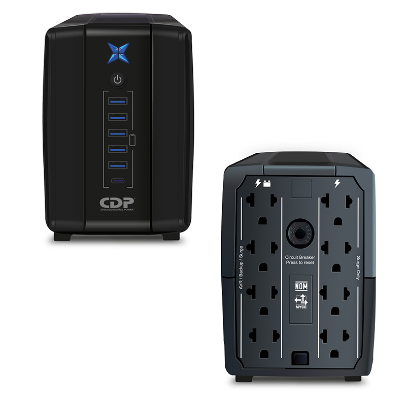 1000VA/500W 8 SALIDAS / 5 PORT