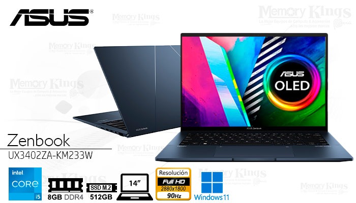 LAPTOP Core i5-1240P ASUS Zenbook 14 OLED UX3402ZA-KM233W 8|512|14 W11