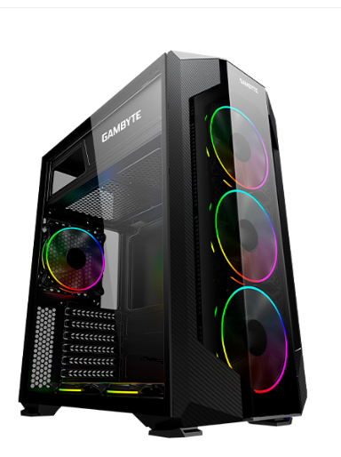 CASE GAMBYTE VALI ( VALI ) S/ FUENTE | NEGRO | 1 PANEL DE VIDRIO | LED- RGB