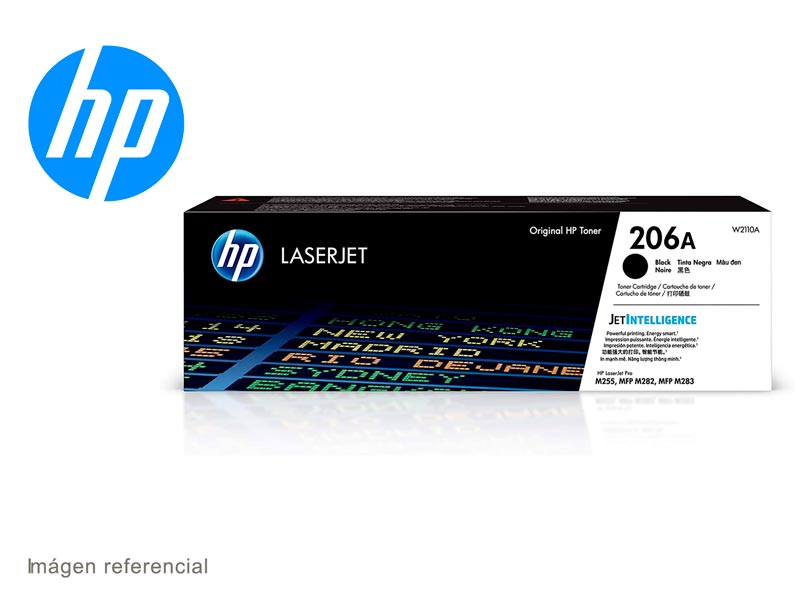 TONER HP 206A W2110A NEGRO 1,350 PAGINAS