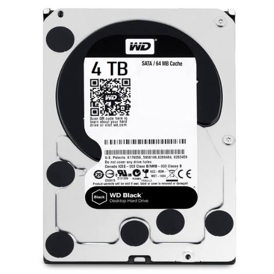 DISCO DURO INTERNO WESTERN DIGITAL WD BLACK 4TB 3.5" 7200 RPM SATA PN: WD4006FZBX