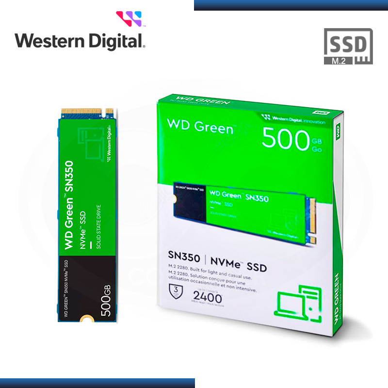 SSD M2 WESTERN DIGITAL SN350 500GB GREEN NVME G3