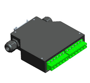 Cajita montaje DIN-RAIL para 12 adaptadores SC simplex (WHITE)