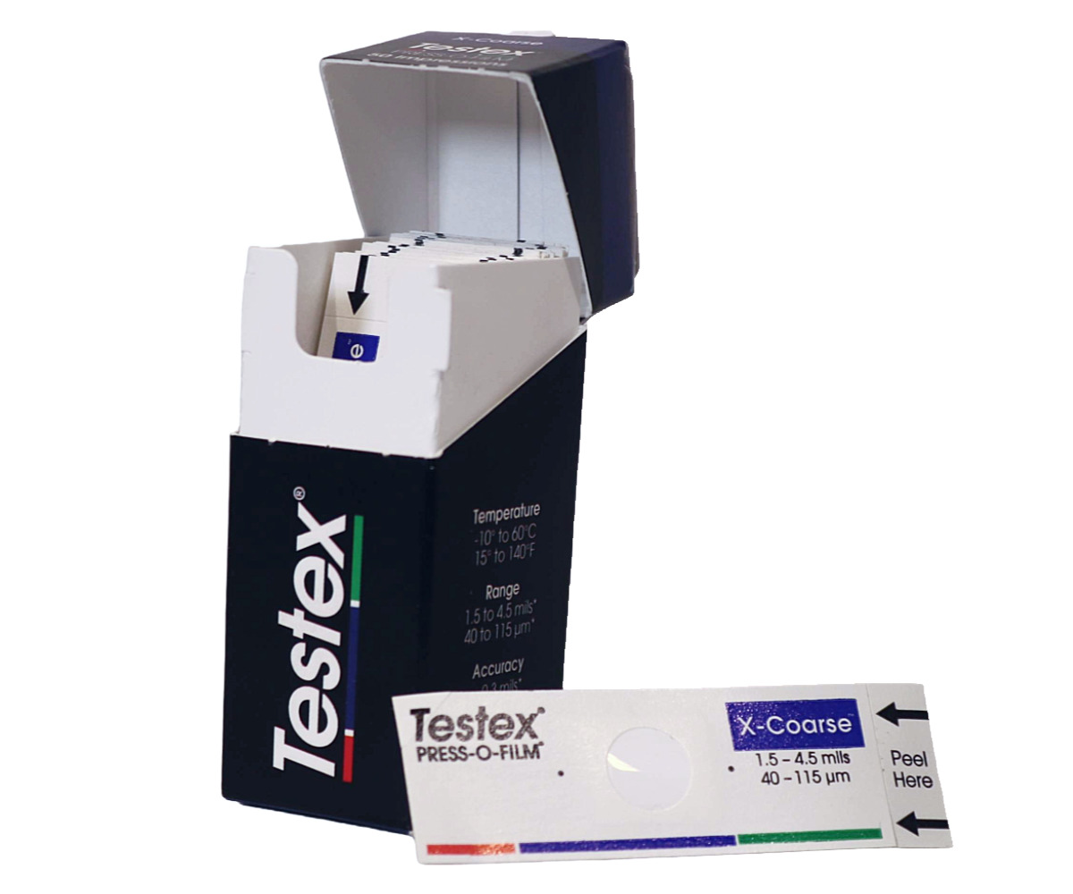 TESTEX, CINTA TESTIGO PARA MEDIR RUGOSIDAD DE 1.5 A 4.5 MILS (CODIGO RTXC)