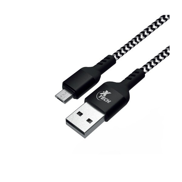 CABLE XTECH XTC-366 TRENZADO USB 2.0 MACHO A A MICRO-USB MACHO B 1,82 M
