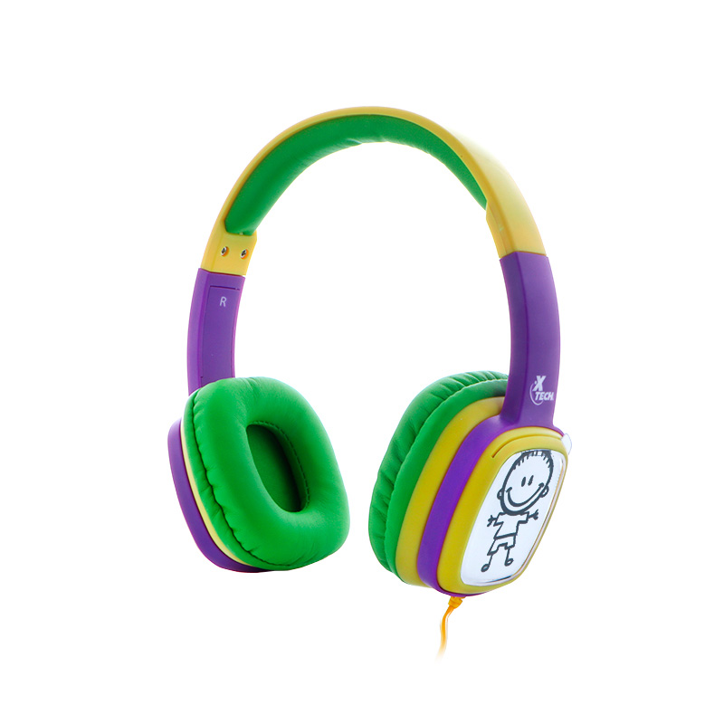 Aud�fonos de Diadema Xtech Sound Art XTH-350YL - Tecnolog�a de limitaci�n de volumen - Protege la audici�n al limitar el volumen a 85dB