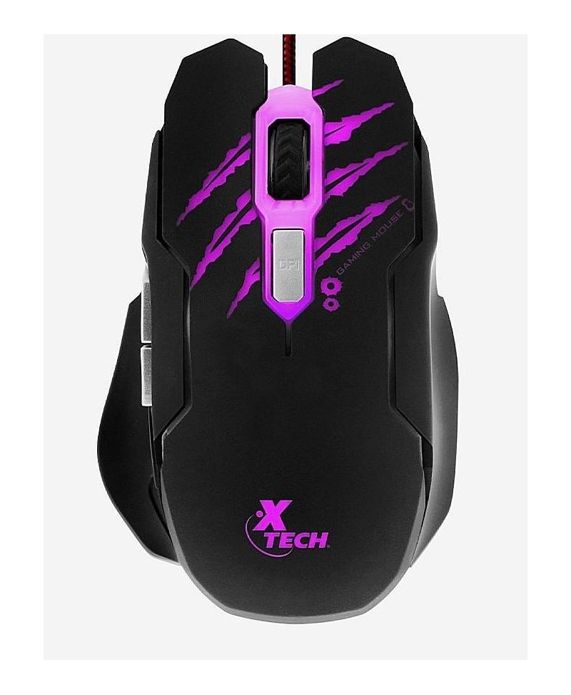 Mouse para Gaming Xtech XTM-610 Lethal Haze - Resoluci�n ajustable de hasta 3200 ppp - Luces LED de 4 colores