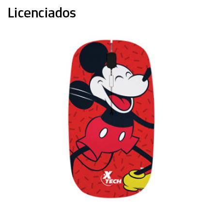 MOUSE LICENCIADO XTECH MICKEY OPTICO WIRELESS 1600 DPI 4-BOT LIGERO 40GR RED (XTM-D340MK)