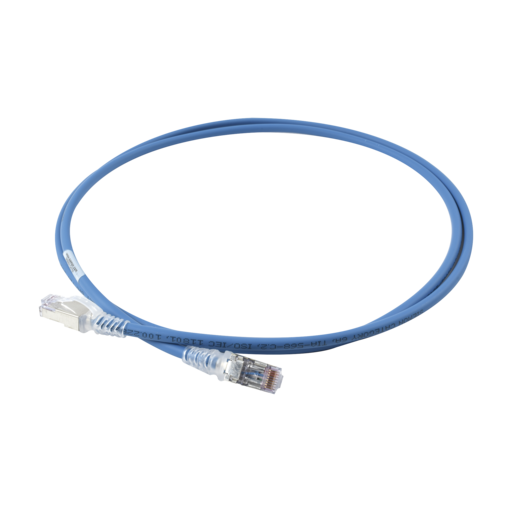 Patch Cord S/FTP RJ-45, 4 Pares, Cat.6A, LSOH Z-MAX 0.90m. Azul.