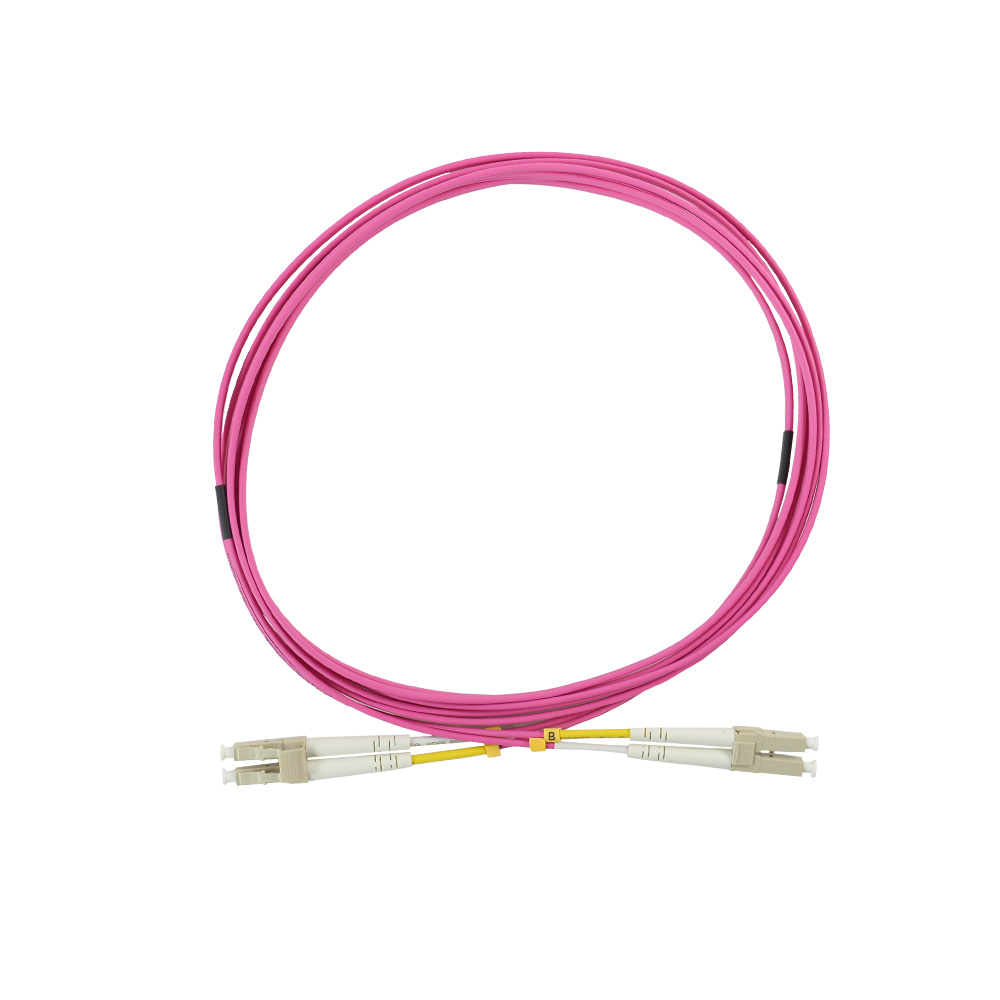 OPFIBRA PATCH CORD FO LC/LC MULTIMODO OM4 DUPLEX 3M LSZH(CÓDIGO: CO-DX-LCU-LCU-MM-2-VL-LH-TB-3M)