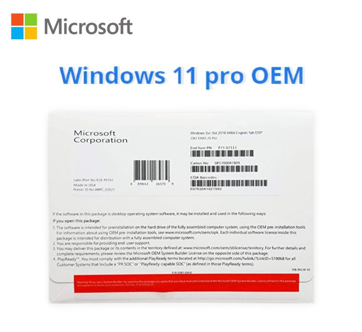 MICROSOFT Windows 11 Pro 64bit oem *blister