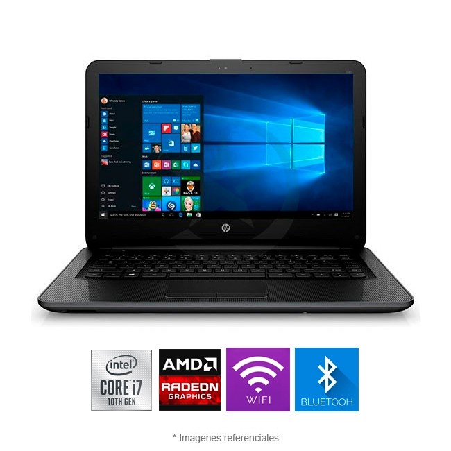 Laptop HP 240 G7 Intel Core i7-1065G7 Hasta 3.9 GHz, RAM 16GB, SSD 256GB + HDD 1TB, 2 GB AMD Radeon 620, Pantalla LED 14", Windows 11 Pro