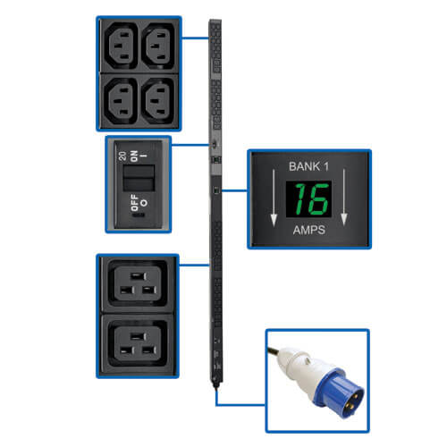 PDU 7.4KW MONOFASICO METERED CODIGO PDUMV32HV