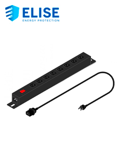 PDU PARA RACK 1U - 08 TOMAS NE