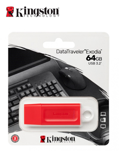 USB KT DT EXODIA 64GB 3.2 ROJO