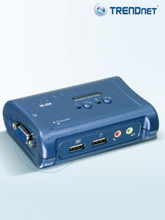 Switch KVM 2 puertos USB-VGA con Audio TK-209K
