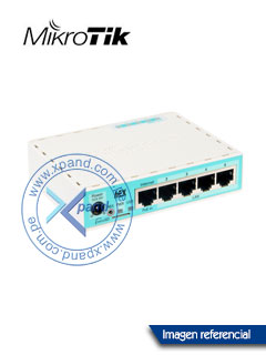 hEX with Dual Core 880MHZ CPU 256MB RAM  5 Gigabit LAN ports, USB, RouterOS L4, plastic case PSU