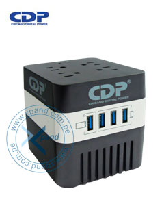ESTABILIZADOR 600VA CDP RU-AVR604i 4tomas/4pt-USB