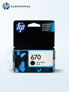 HP 670 - 14 ml - negro