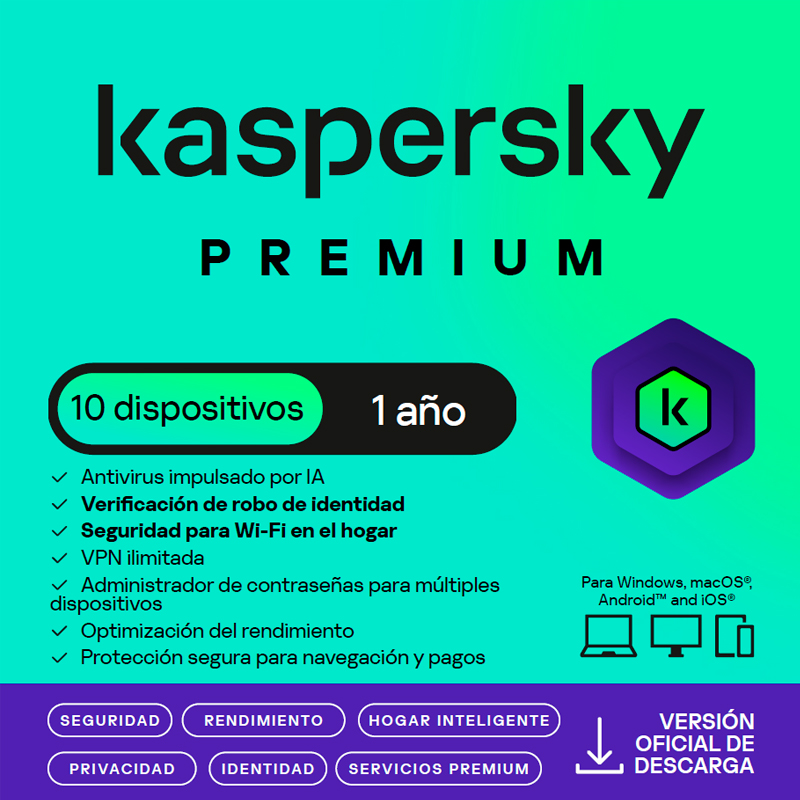 KASPERSKY PREMIUM 10PC 1Y