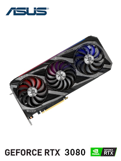 VIDEO ASUS ROG STRIX GEFORCE RTX 3080 V2 10GB GDDR6X LHR CUDA 8704 320-BIT HDMI/DP ROG-STRIX-RTX3080-O10G-V2-GAMING